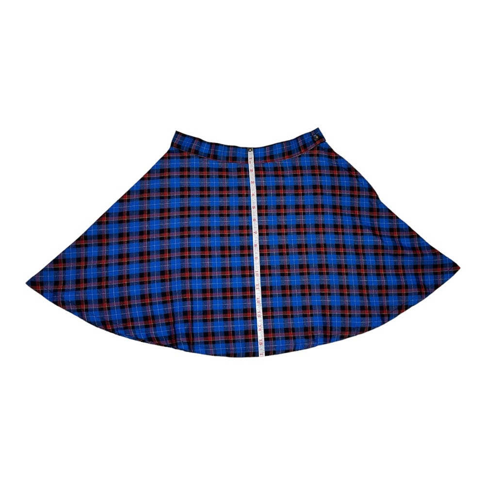American Apparel Plaid Mini Skirt (90s tartan red blue)